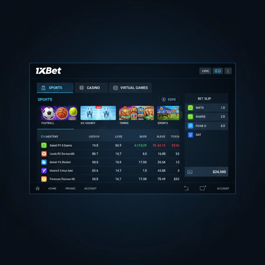 1xbet сайт - основные категории